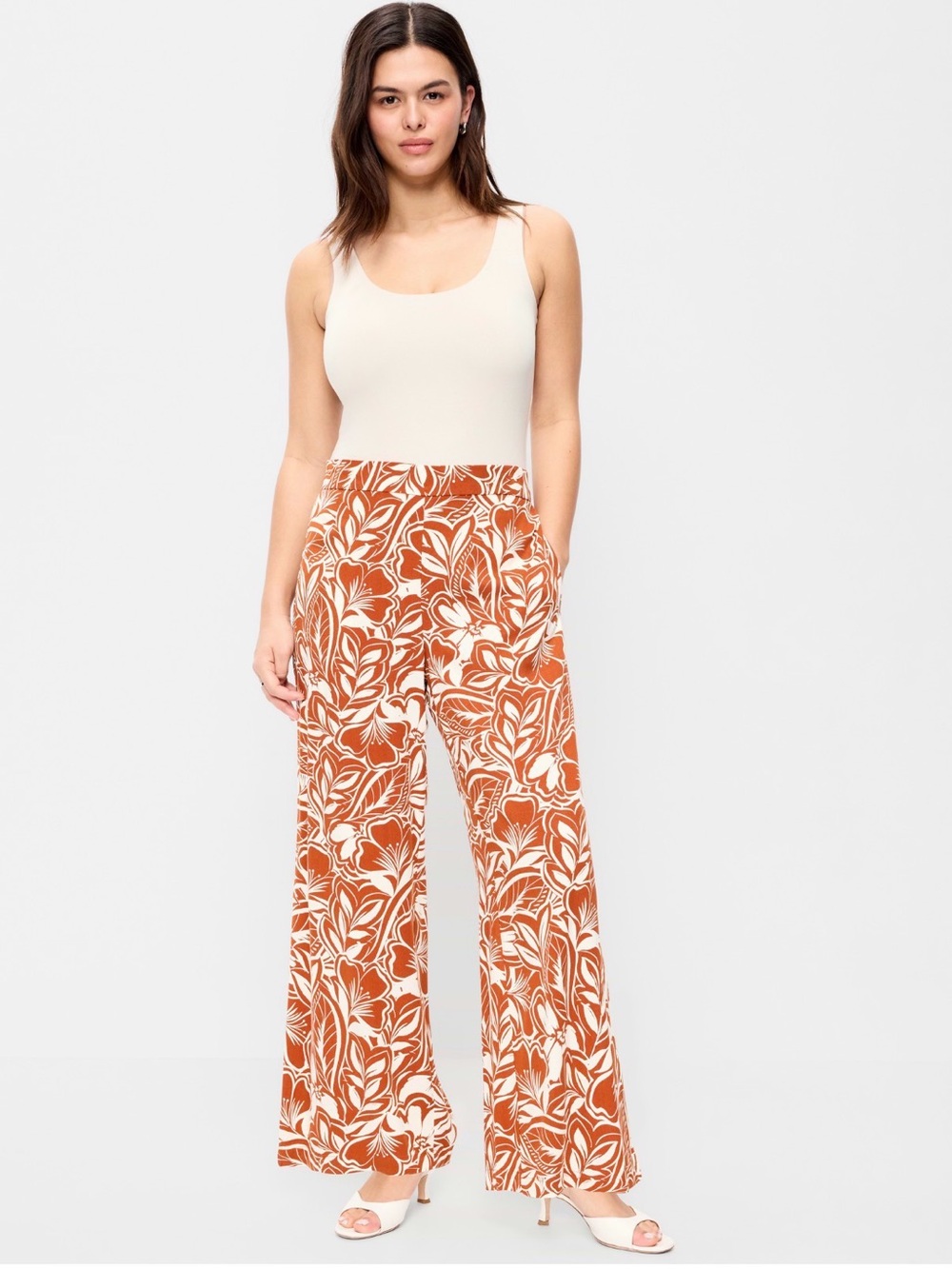 Old Navy High Waisted Playa Wide Leg Pants PETITE MEDIUM